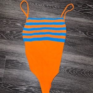 Zara Striped Color Block Bodysuit